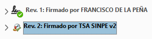 Pantallazo del detalle de una firma con nivel LTV que incluye una sello de tiempo a nivel documento